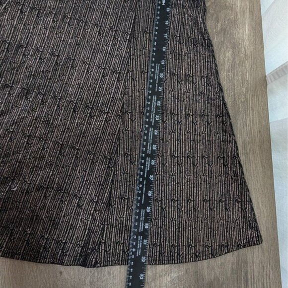 Stella‎ Luce Dress Women's Medium Fit & Flare Sleeveless Black Bronze Metallic - Picture 7 of 8